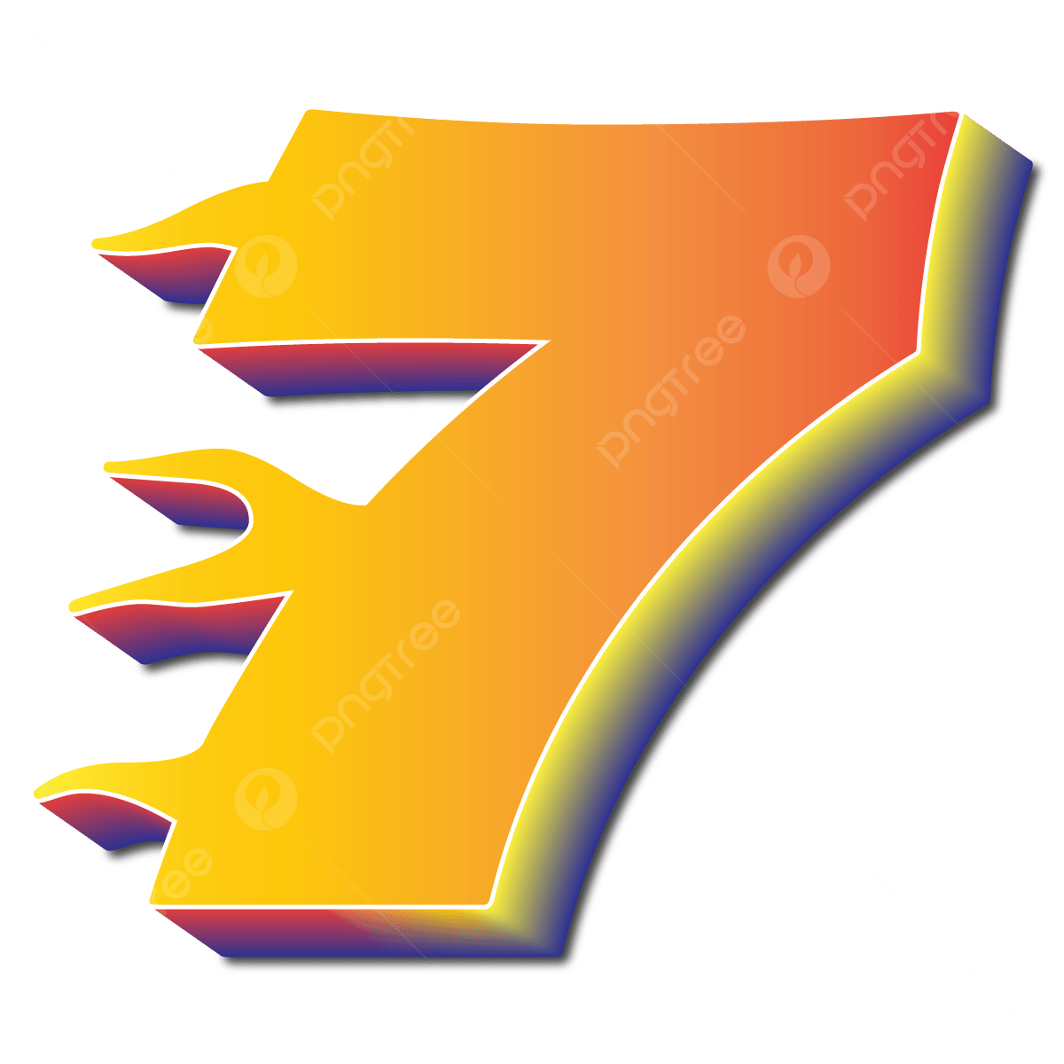 Number 7 Clipart Vector, 7 3d Design Templates Numbers Full Color With ... Number 7 Clipart Vector, 7 3d Design Templates Numbers Full Color With ...