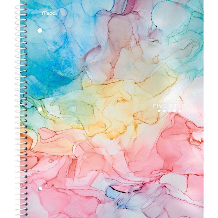 Five Star Customizable - College Ruled - Spiral Notebook - Rainbow ... Five Star Spiral Notebook College Ruled