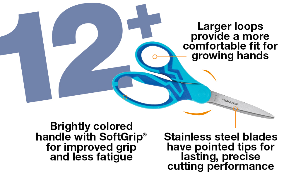 Fiskars Student Scissors 7 Inch for Creative Learning